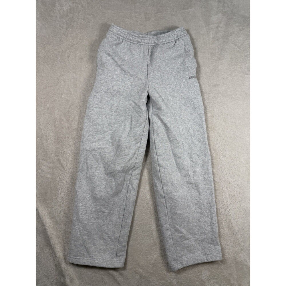 Aritzia Sweatfleece Sweatpants Womens XS Gray Boyfriend Fit Wide Leg Cozy Fleece
